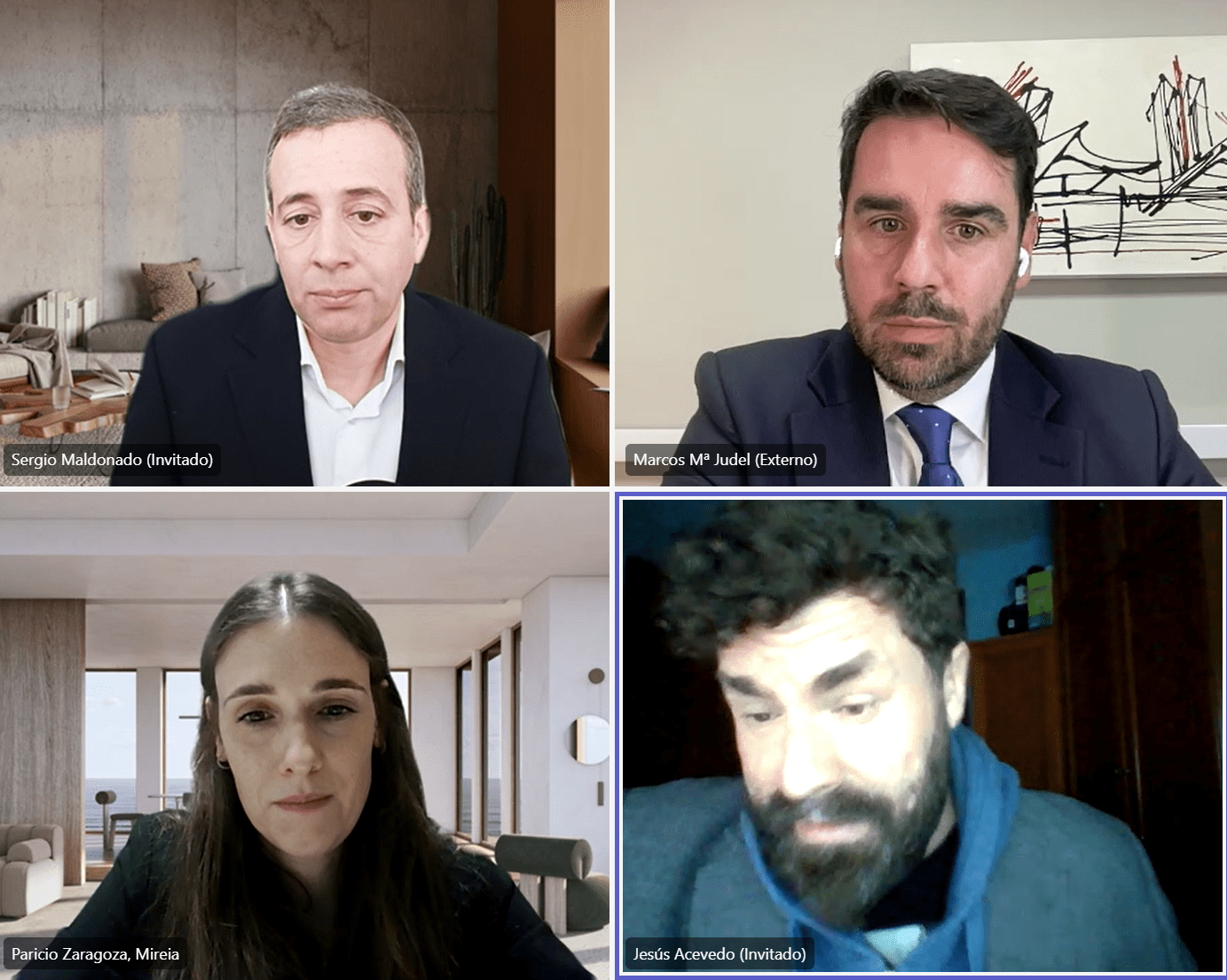 Sergio Maldonado, Marcos Judel, Mireia Paricio y Jesús Acevedo